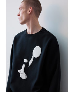 Sweater - Loose Fit Zwart/mickey Mouse