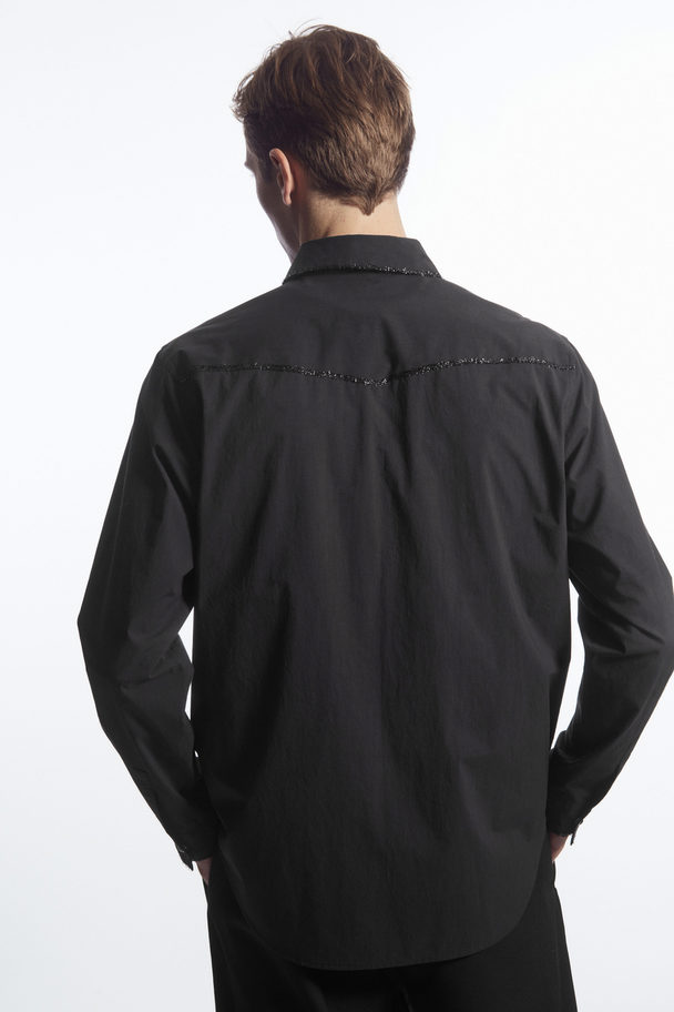 COS Embellished Western Shirt Black