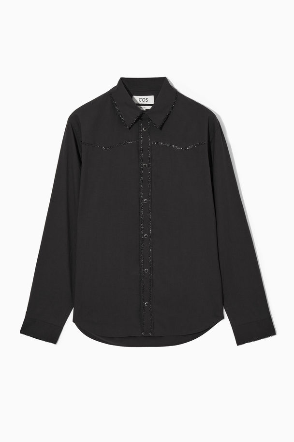 COS Embellished Western Shirt Black