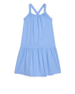 Jersey Strap Dress Light Blue