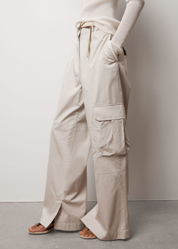 & Other Stories Cargo Trousers Beige