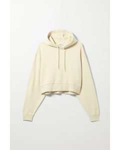 Easy Cropped Hoodie Cream