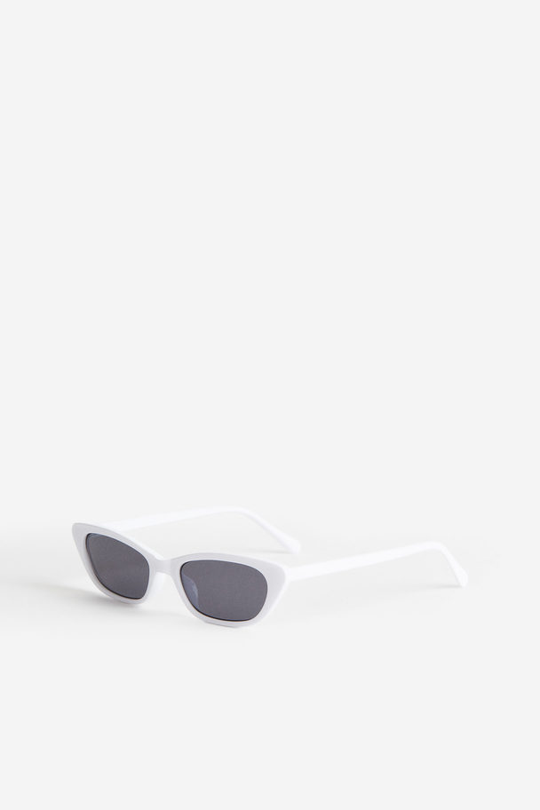 H&M Cat-Eye-Sonnenbrille Weiß
