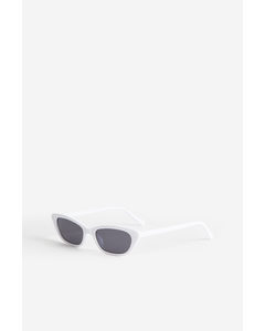 Cat-Eye-Sonnenbrille Weiß