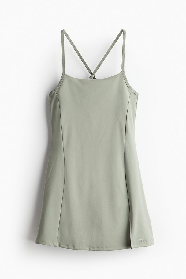 H&M DryMove™ Tenniskleid Helles Khakigrün