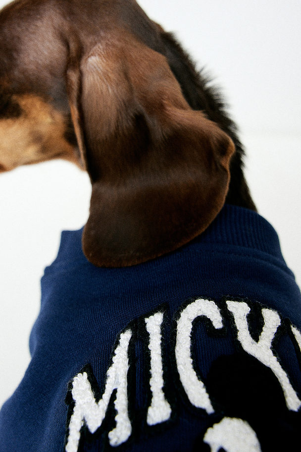 H&M Hunde-Sweatshirt mit Motiv Dunkelblau/Micky Maus