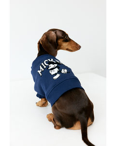 Hunde-Sweatshirt mit Motiv Dunkelblau/Micky Maus