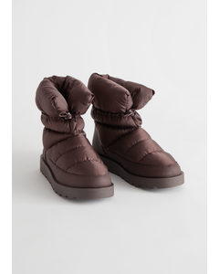 Padded Winter Boots Brown