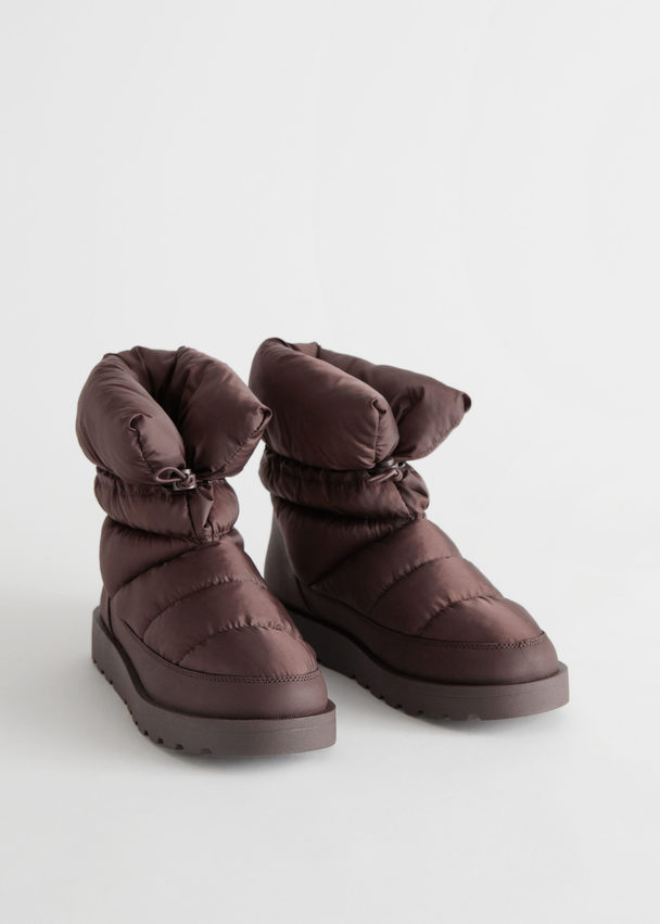 & Other Stories Padded Winter Boots Brown