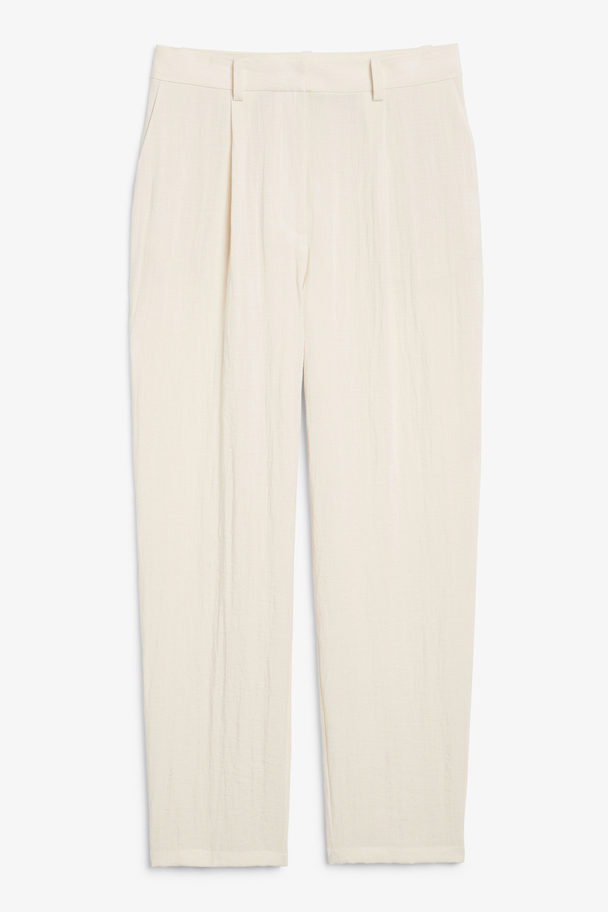 Monki Chino Trousers Full Length Off-white Off-white