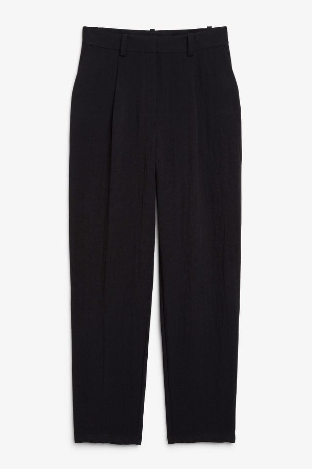 Monki Chino Trousers Full Length Black Black