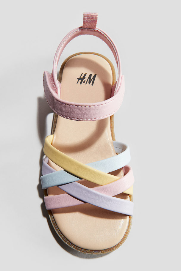 H&M Sandals Light Pink/light Purple