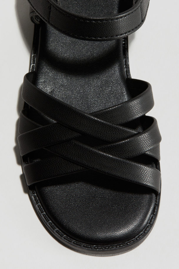 H&M Sandalen Schwarz