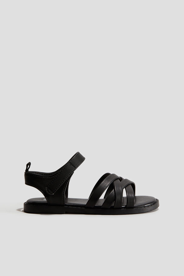 H&M Sandalen Zwart