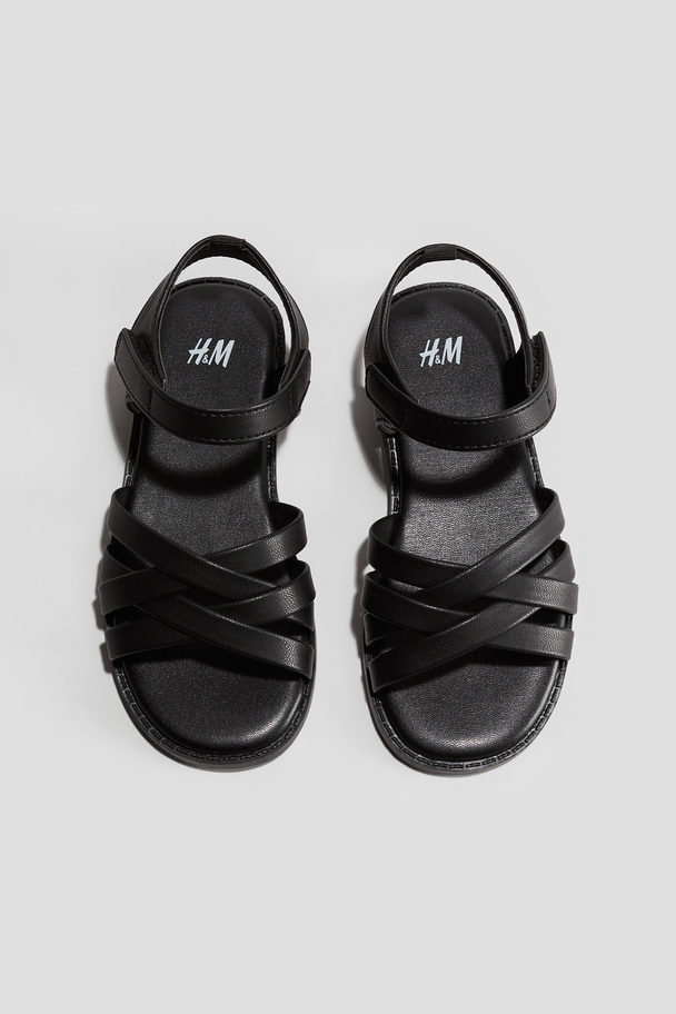 H&M Sandalen Zwart