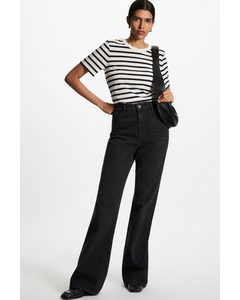Bootcut Slim-fit Full-length Jeans Black