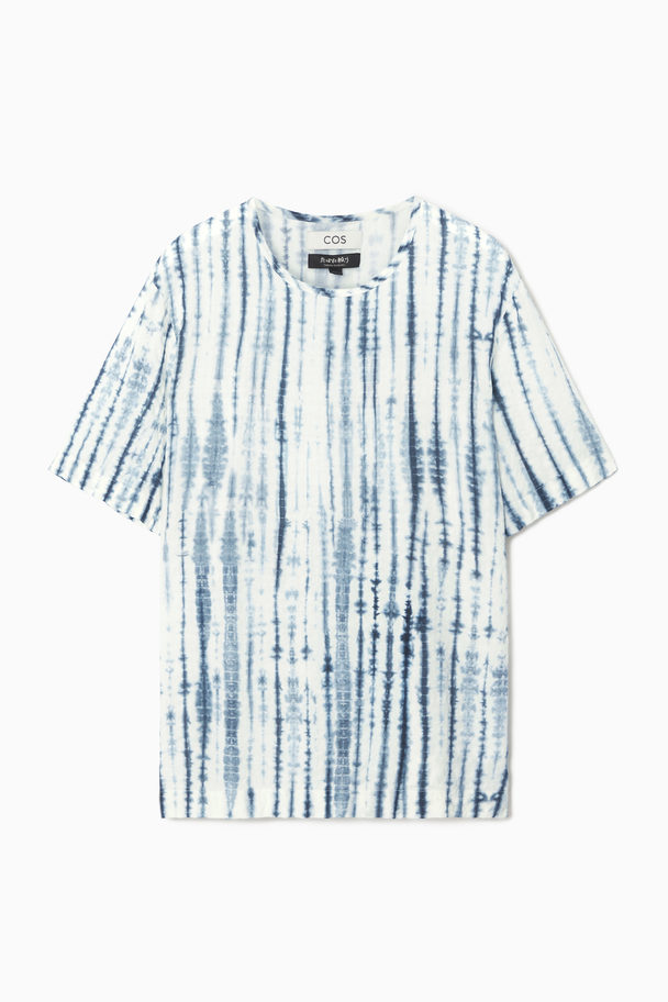 COS Relaxed Crew-neck T-shirt White / Blue