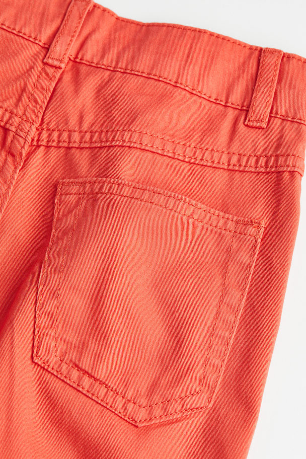 H&M Relaxed Fit Twill Trousers Coral
