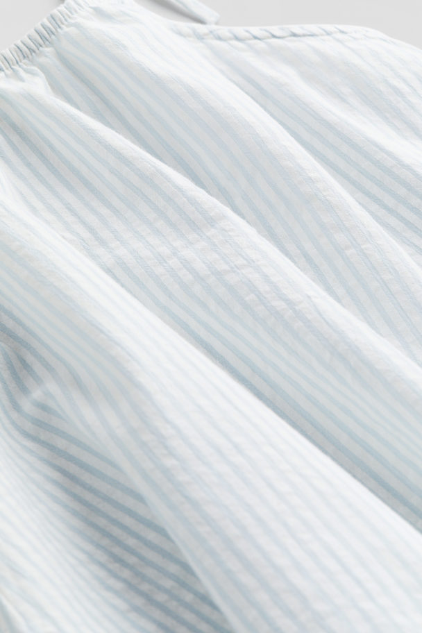H&M Sleeveless Dress Light Blue/striped