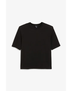Shoulder Pads T-shirt Black