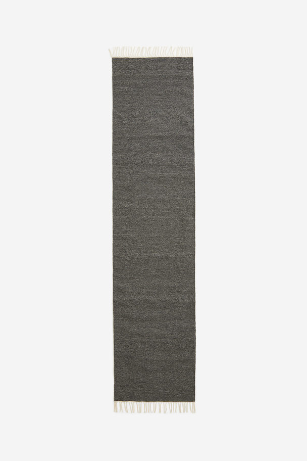 H&M HOME Wool Rug Dark Grey Marl