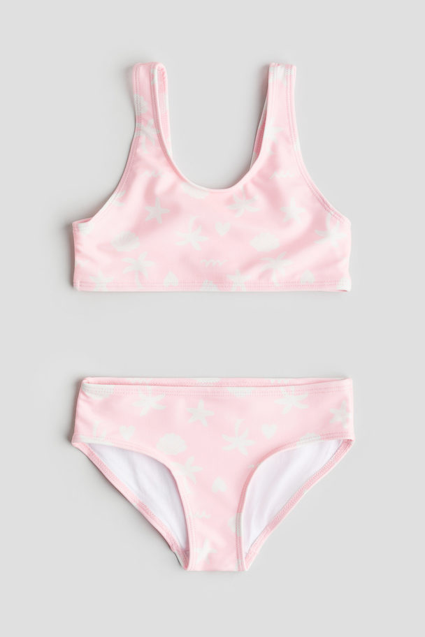 H&M Patterned Bikini Pink/patterned