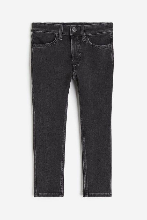 H&M Super Soft Skinny Fit Jeans Ausgewaschenes Schwarz