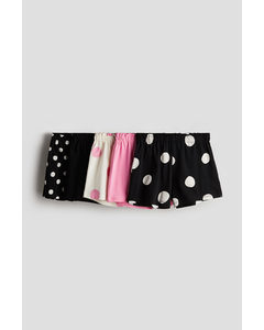 5-pack Pull-on Shorts Black/spotted