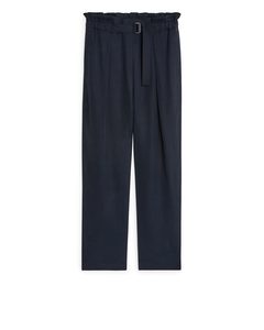 Relaxed Lyocell Trousers Dark Blue