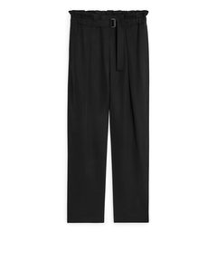 Relaxed Lyocell Trousers Black