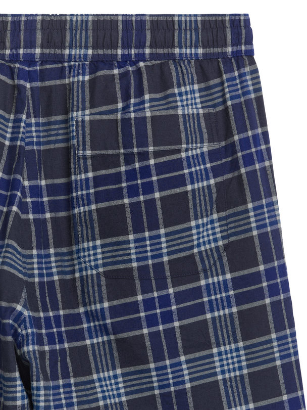 ARKET Pyjama-Hose aus Flanell Blau/Kariert