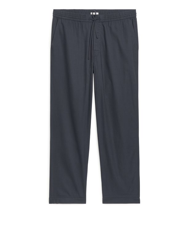 Arket Flannel Pyjama Trousers Blueish Grey
