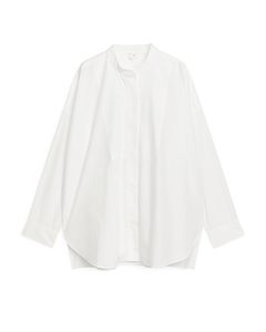 Poplin Bib Shirt White