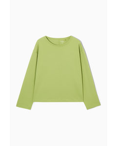 Boxy Long-sleeved T-shirt Light Green