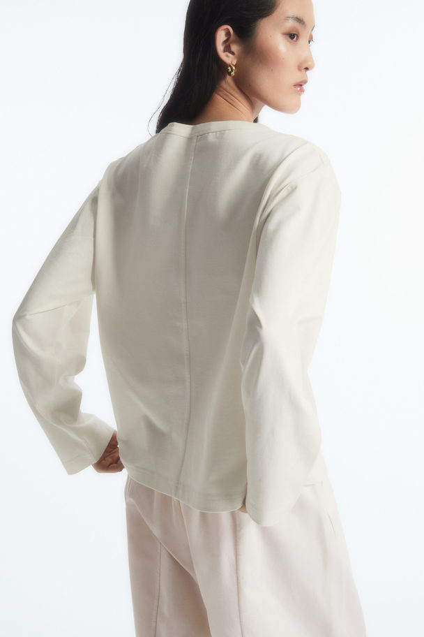 COS Boxy Long-sleeved T-shirt Off-white