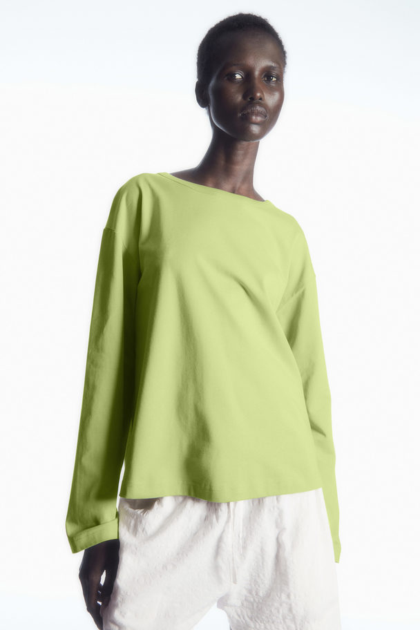 COS Boxy Long-sleeved T-shirt Light Green