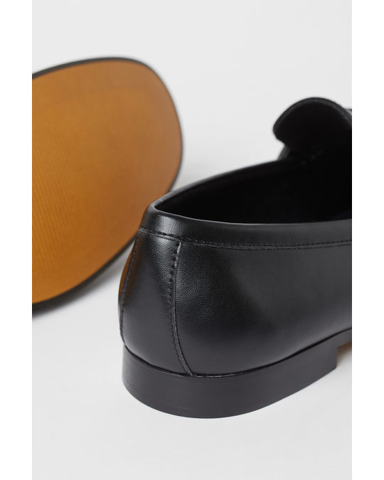 H&M Buckle-trimmed Loafers Black