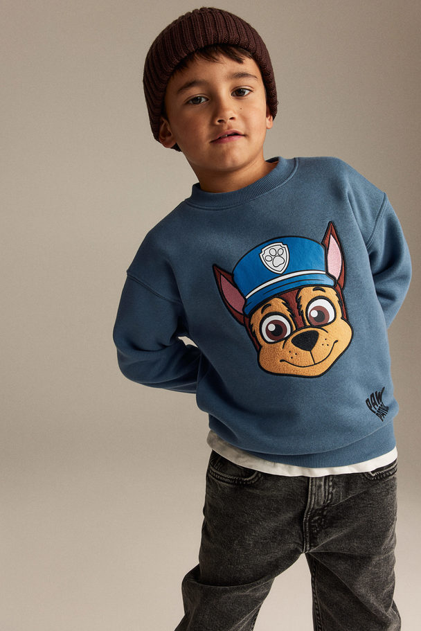 H&M Sweater Met Motief Blauw/paw Patrol