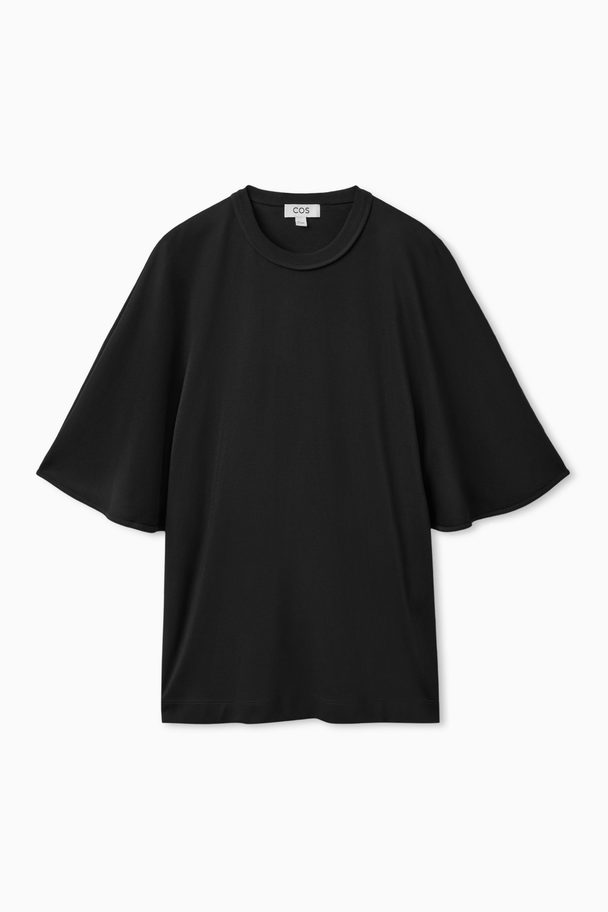 COS Draped Sleeve T-shirt Black
