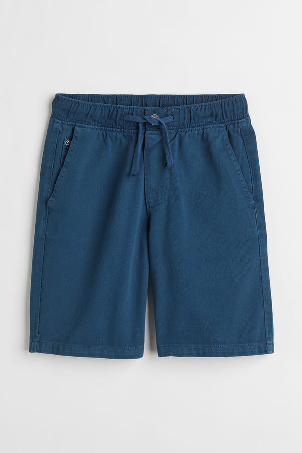 H&M Shorts aus Baumwolltwill Dunkelblau