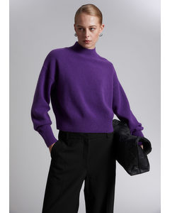 Mock-neck Sweater Purple