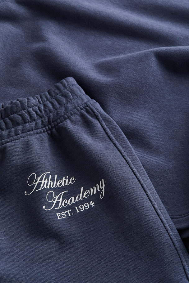 H&M 2-delt Sweatshirtsæt Mørkeblå/athletic Academy