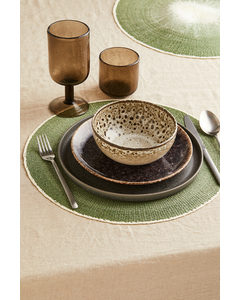 2-pack Round Table Mats Khaki Green/ombre