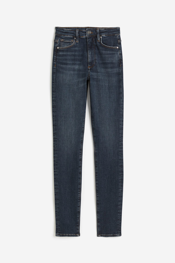 H&M Shaping Skinny High Jeans Dunkles Denimblau