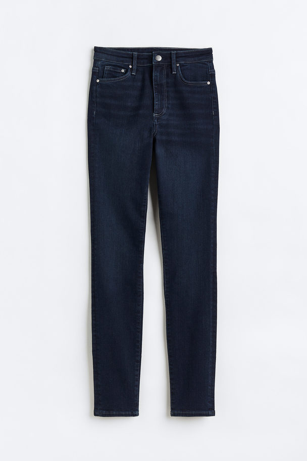 H&M Shaping Skinny High Jeans Dark Denim Blue