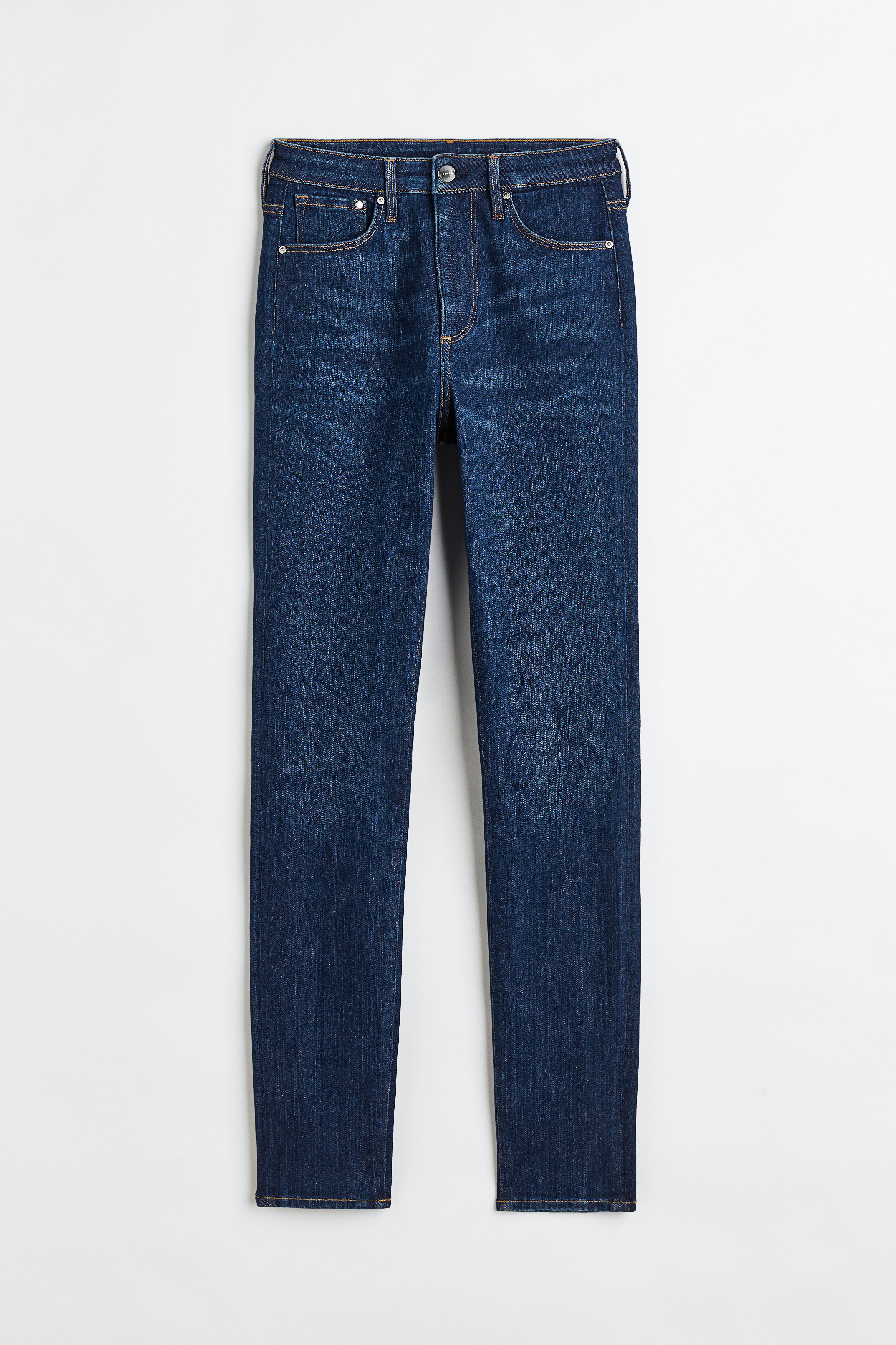 Billede af H&M Shaping Skinny High Jeans Mørkeblå Denim, jeans. Farve: Dark blue denim I størrelse 34