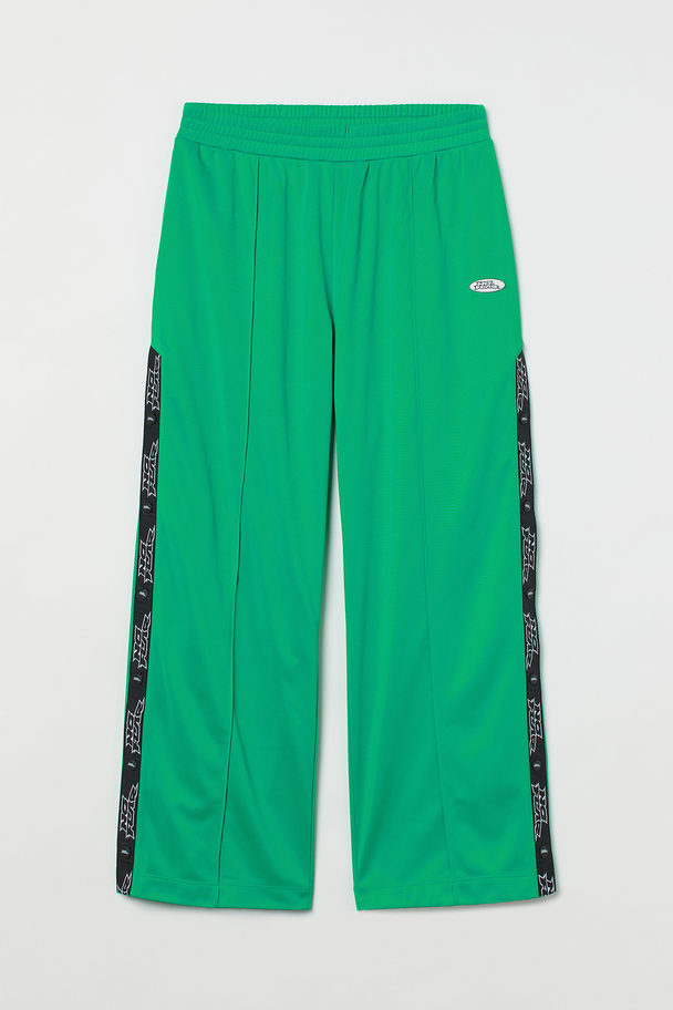 H&M H&m+ Wide Sports Joggers Green/no Fear