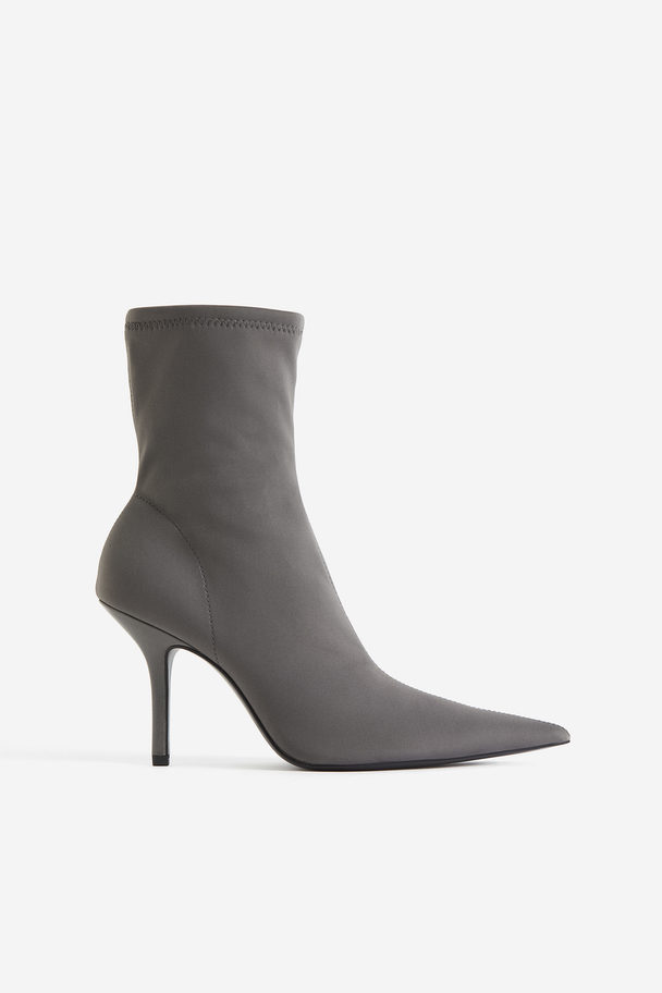 H&M Heeled Boots Grey
