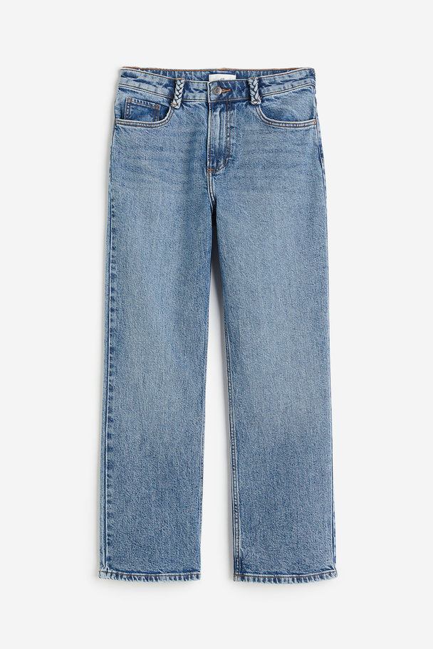 H&M Flared Ankle Jeans Denimblau