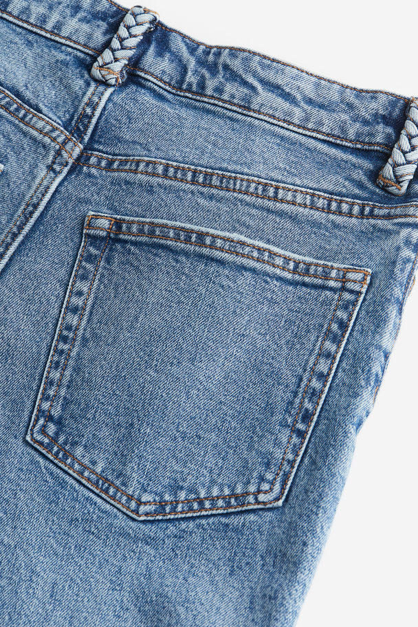 H&M Flared Ankle Jeans Denimblau